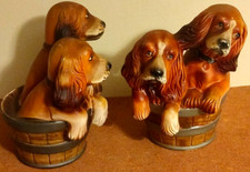 Charming Vintage Ceramic Dog Figurines - 27 cm -