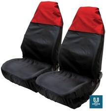 Seat Covers Front Black Red