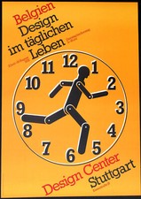 Belgian Design Man In Clock