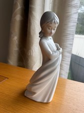 Zaphir Lladro -Like Shy Girl Holding Blanket Figurine 25cm H