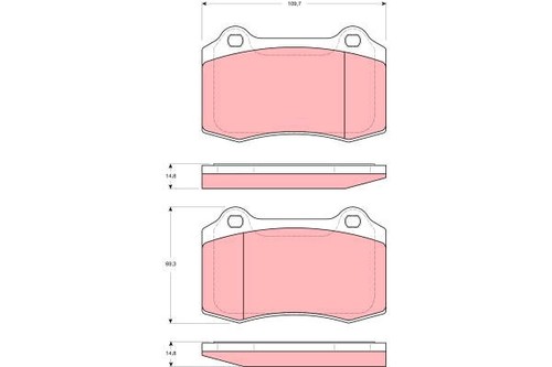 Brake pad set disc - brake,