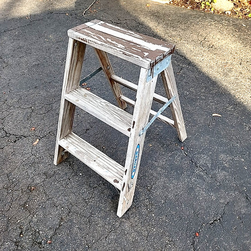 Vintage step wood - step, folding