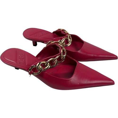 Zara heels pink chain - zara,