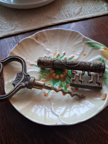 Antique unusal brass corkscrew - brass,