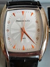 MENS QUARTZ DIAMOND WATCH BY DIAMOND & CO (UNUSED - BATTERY REQUIRED)