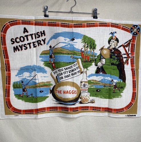 Vintage tea towel scottish - tea,
