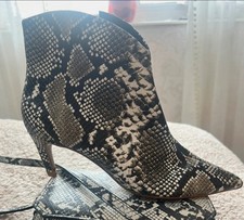 Ted Baker Narvah Snakeskin Effect Ankle Boots Uk 4
