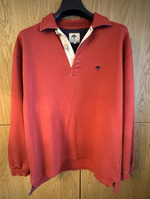 Fat Face Sweatshirt Pullover Fleece Inner Bad Day On Water Abersoch Dark Red