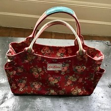 Cath Kidston Bag Red Floral Medium Oilcloth Handbag Grab Bag