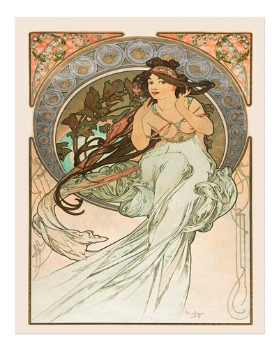 Elegant art nouveau poster - nouveau,