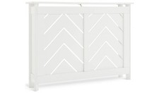 Habitat Chevron Small Radiator Cover - White