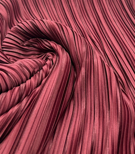 Burgundy wide plisse pleated - wide,