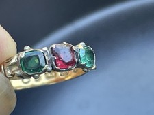 22ct Gold 3stone Ring