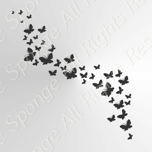 Butterflies wave reusable - wave,