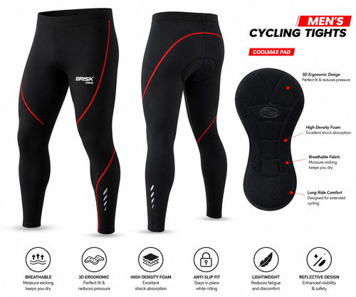 Mens cycling tights padded - cycling,