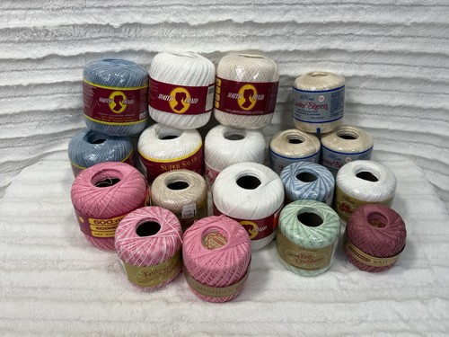 Lot mercerized cotton crochet - lot,