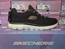 SKECHERS WOMENS TRAINERS BLACK