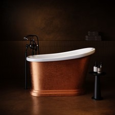 Copper Effect Roll Top Deep