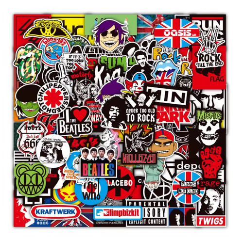 100pcs rock band stickers - band,