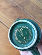 Harrods Tea Pot Classic Green & Gold James Sadler Small tea Pot 