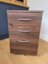 3 Drawer Lockable Under Desk Filing Cabinet Mobile Office Pedestal Storage Unit