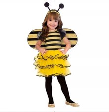 AMSCAN BUMBLE BEE FAIRY FANCY DRESS COSTUME TUTU SKIRT AGE 6-8 YELLOW BLACK