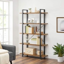 Large Industrial Bookcase Wood
