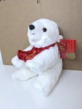 Polar Bear Keel Toys Christmas 25cm with Scarf Plush Cuddly Soft Toy Teddy