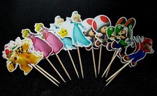 12 X Super Mario Cupcake Picks Topper Birthday Cake Topper Party Decoration Gift