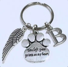 Pet loss memorial keyring dog