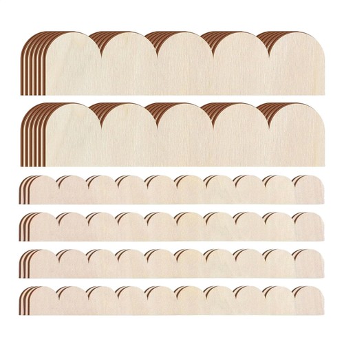 24pcs unfinished scalloped - 24pcs,