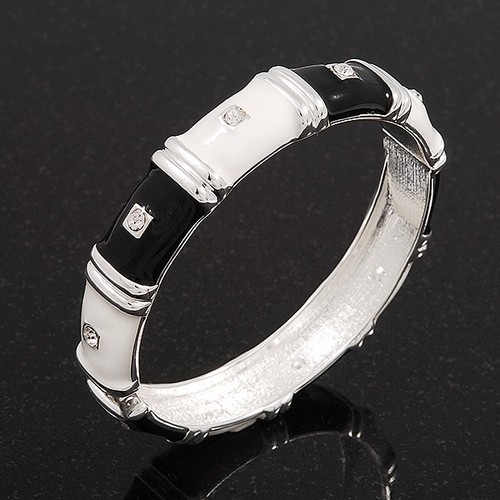Black white segmental enamel - black/white,