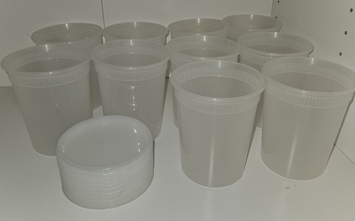 Clear round plastic - 10,