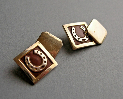 Vintage horseshoe cufflinks - vintage,