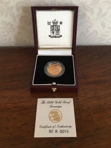 1996 gold proof - gold, sovereign