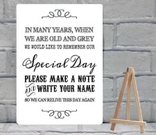 A4 Guest Book Wish Tree Wishing Well Wedding Metal Table Sign - SECOND*