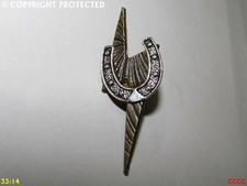 steampunk badge pin bronze