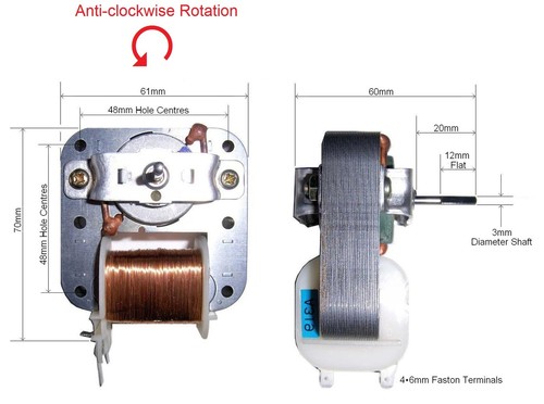 Shaded pole motor 220v 240v - pole,