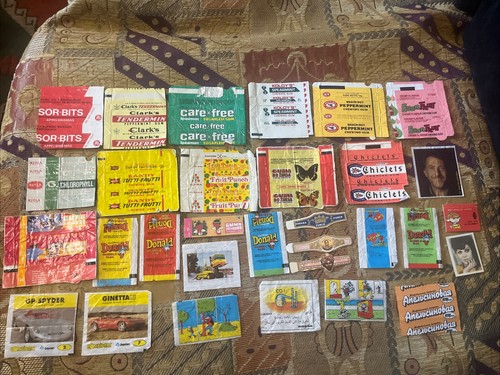 Vintage chewing gum wrappers - chewing, &