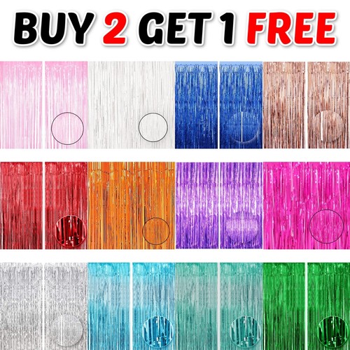 Foil fringe tinsel shimmer - fringe,