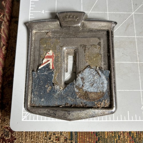 Vintage chrome car badge - vintage, auto