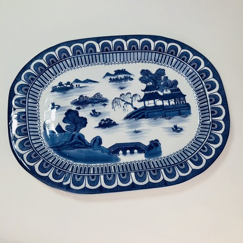 Antique blue willow - antique, serving