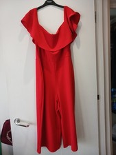 Red Fluted Jumpsuit - George