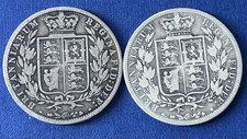 1875 | 1883 Victoria Silver Half Crown coins. #4