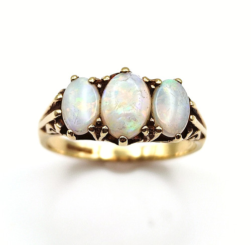 9ct gold opal ring vintage - ring,