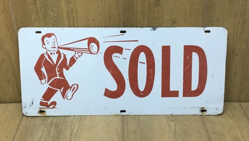 Vtg metal real - estate, sold