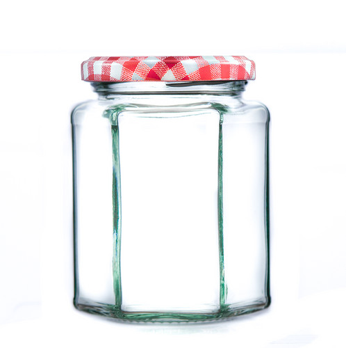Hexagonal glass jam jars - hexagonal,