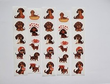 50 Dachshund Dog Stickers 1inch Label Scrapbooking Art Craft Animal Puppy Cute