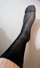 Black Sheer Socks Mens