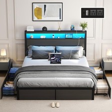 Full Size LED Bed Frame with